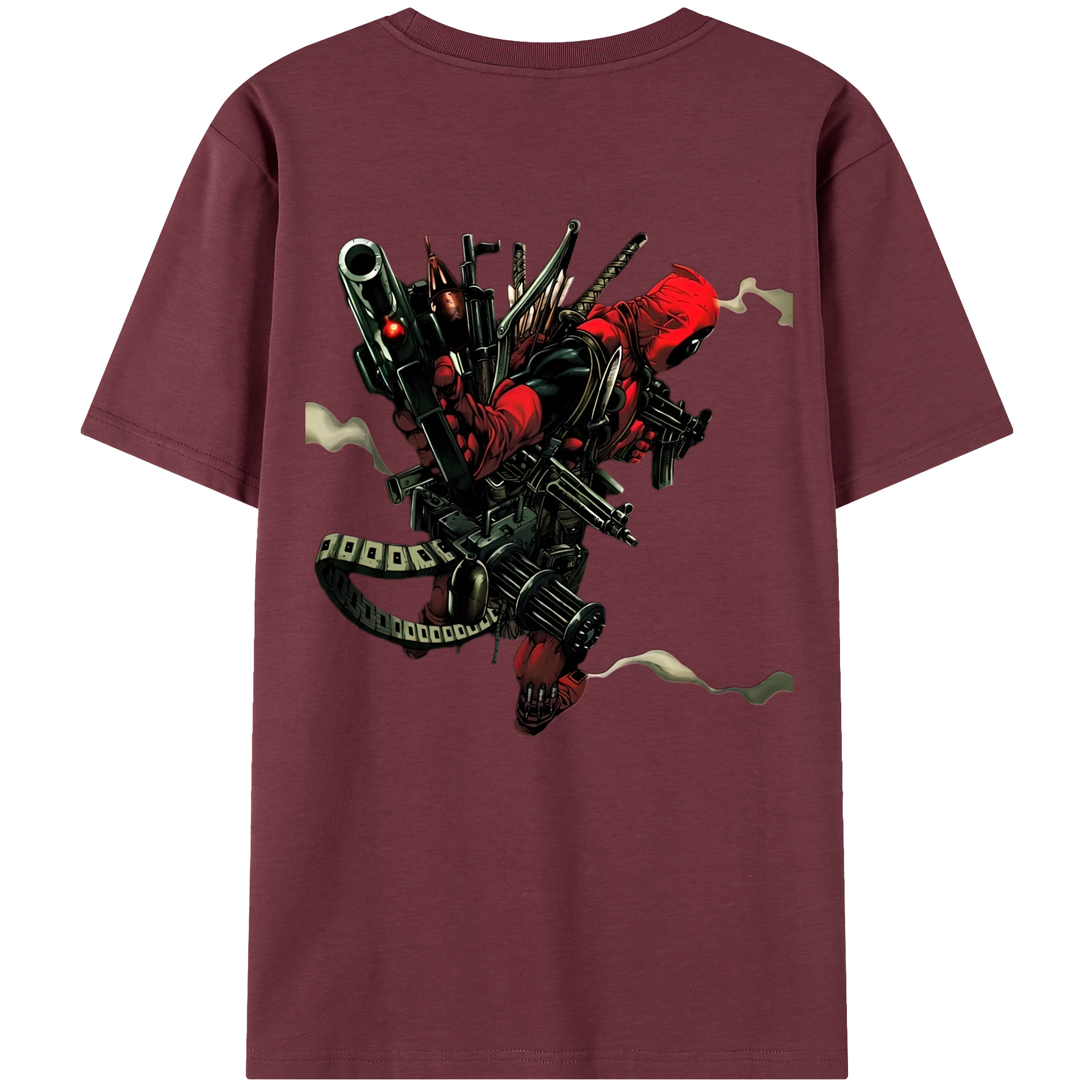 （画像用） Deadpool デッドプール 綿100％半袖Tシャツ（背面プリント）